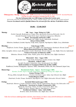 Aktuelle Broschüre von Kochchef Meyer