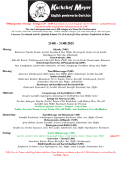 Aktuelle Broschüre von Kochchef Meyer