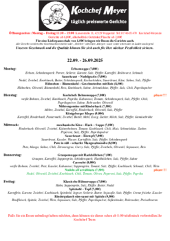 Aktuelle Broschüre von Kochchef Meyer